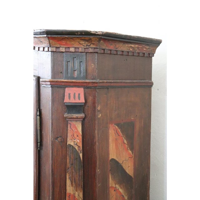 Wood Antique Tyrolen Wardrobe in Pine, 1800s For Sale - Image 7 of 18