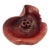 Signed Raku Ceramic Flower Arrangement Bowl With Frog-Style Center For Sale
