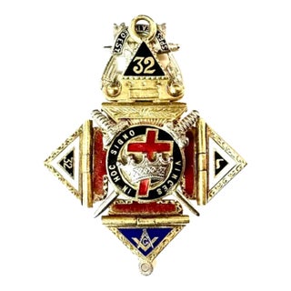 Vintage Masonic Knights Templar Fob Pendant For Sale