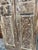 Vintage Hand-Carved Floral Closet Doors – Reclaimed Wood Brown Double Doors 80x32 For Sale - Image 4 of 5