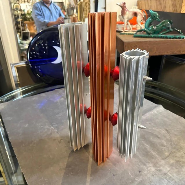 1980s Post Modern Aluminum Italian Sculpture For Sale - Image 11 of 12