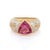 Not Yet Made - Made To Order Retro Trillion Ruby & Diamond Dome Band Wedding Ring Size 7 For Sale - Image 5 of 10