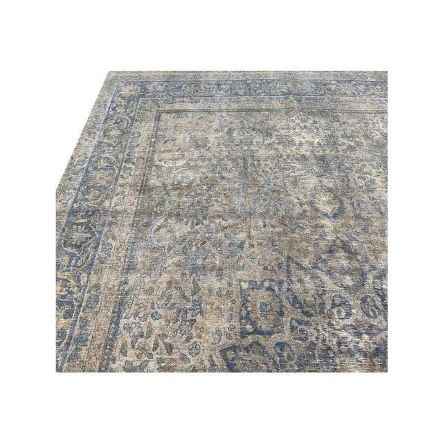 Gray 7x10 Antique Persian Kerman Area Rug - 106439 For Sale - Image 8 of 10
