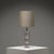 Beige Vintage Space Age Sculptural Glass Table Lamp, 1970s For Sale - Image 8 of 8