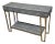 Currey & Company Faux Shagreen + Brass Console Table For Sale