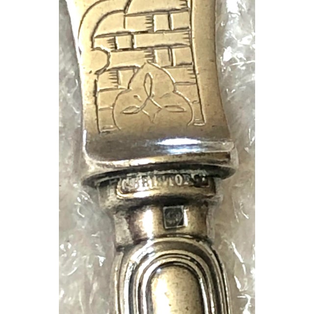 Metal 19th C. Christolfe Antique Silver Plate Fork & Knife Fish Set for 2 For Sale - Image 7 of 9