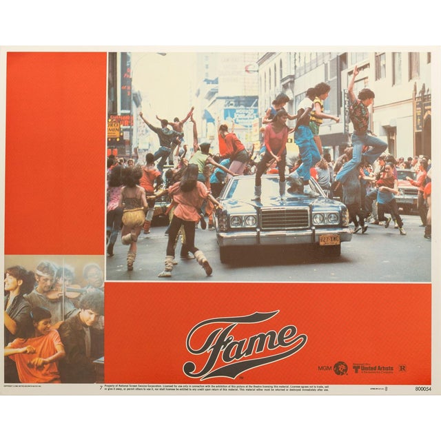 Fame 1980 Original Vintage Cinema Lobby Card Framed In White Extra Large 11x14" inches / 28x36 cm paper size 18x21" inches...