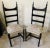 Mid 20th Century Pair Vintage Ladderback Chairs - Courting Couple Tapestry Seats For Sale - Image 5 of 11