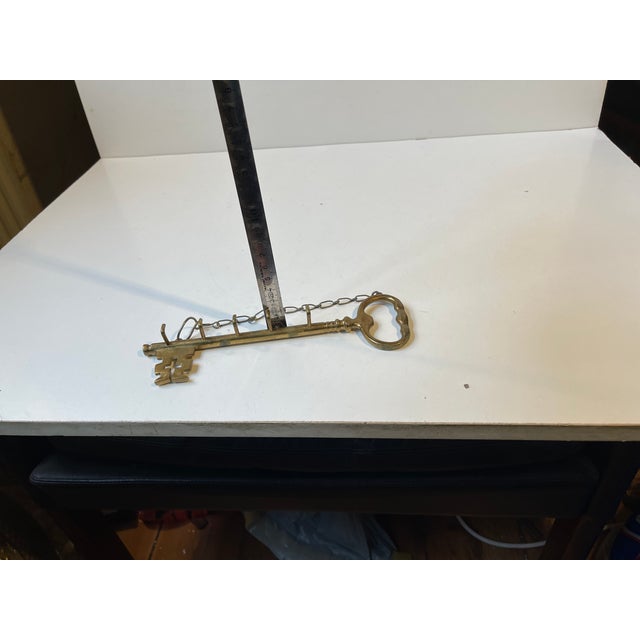 1960s Vintage Wall Key Hanger in Brass, 1960s For Sale - Image 5 of 6