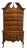 American Drew Solid Cherry Traditional Queen Anne 38" Pediment Highboy Chest 76-292 / 76-293 For Sale