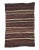Textile Vintage Turkish Burgundy & Gray Striped Kilim Rug - 6′2″ × 9′3″ For Sale - Image 7 of 7
