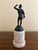 Metal Grand Tour Style Classical Figure in Brass on Marble Base, Neoclassical Sculpture For Sale - Image 7 of 9