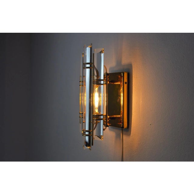 Hollywood Regency Italian Hollywood Regency Wall Light from Venini, 1970 For Sale - Image 3 of 7