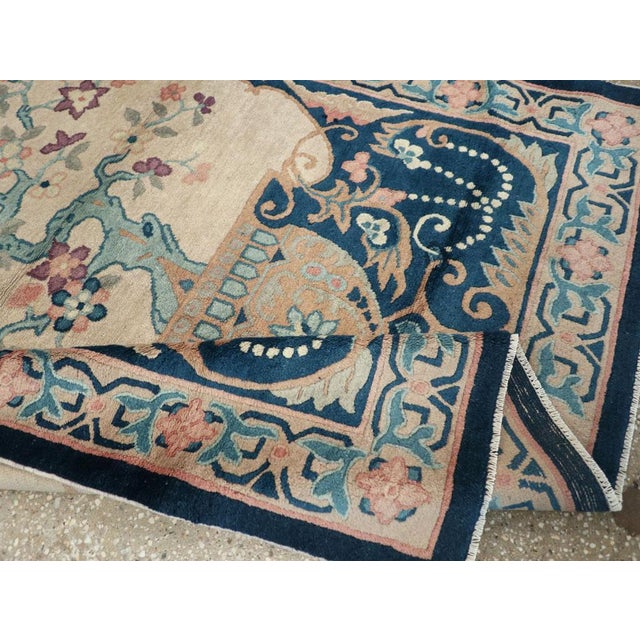 Textile Galerie Shabab Collection Mid-20th Century Handmade Chinese Art Deco Accent Rug For Sale - Image 7 of 8