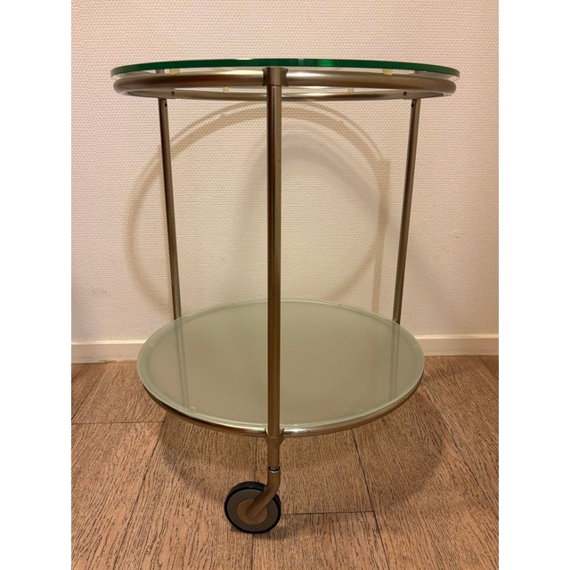 Ikea Vintage Strind Two-Tiered Glass Trolleys by Ehlen Johansson for Ikea, 1980, Set of 2 For Sale - Image 4 of 7