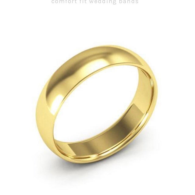 14 Karat Yellow Gold Light Domed Comfort Fit Wedding Band, Estate For Sale - Image 11 of 18
