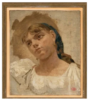 Spanish School Artist, Study of a Lady, Late 1800s, Oil on Canvas