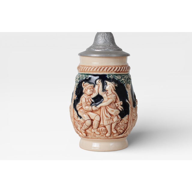 Mid-Century West German 1/8l Beer Stein With Pewter Lid For Sale - Image 12 of 14