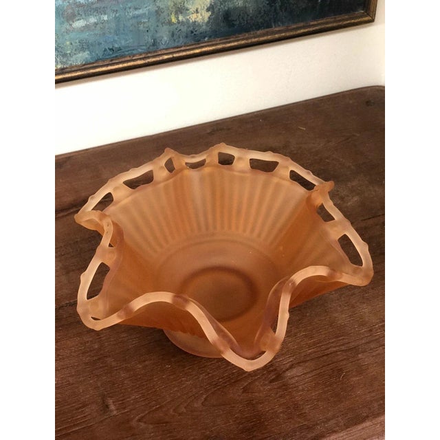 1970s 1970s Vintage Mid-Century Pink Bowl With Winding Detail For Sale - Image 5 of 8