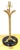 Late 20th Century Pair Italian Neoclassical Gilt Metal Three-Serpent Table Lamps, Marble Bases For Sale - Image 5 of 13