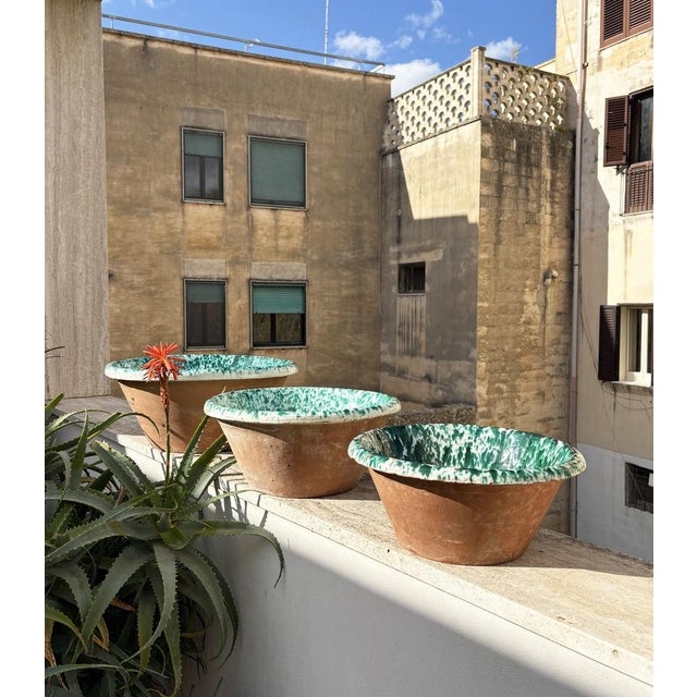 Antique Turquoise Splatter Glaze Passata Bowl For Sale - Image 13 of 15