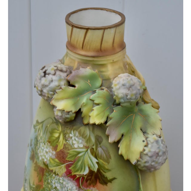 Antique (1900-1919) Vase by Artist Robert Hanke. It has an Art Nouveau Style. Made in Austria. The material is...