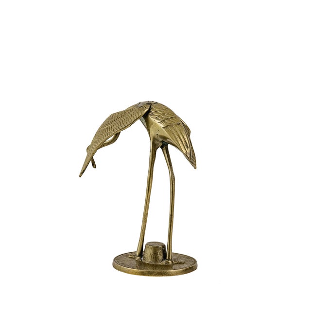 Mid-Century Modern Leonard Brass Crane Figurines (12") For Sale - Image 11 of 14