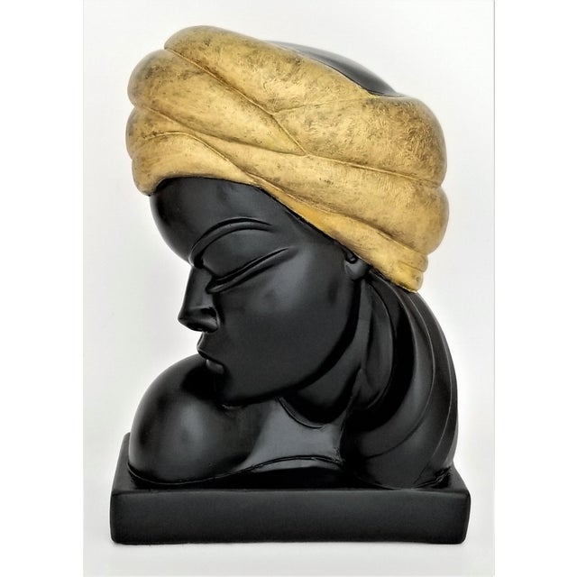 Offering a Alexander Backer plaster table sculpture, circa 1950s. The bust has its traditional engraved ABCO signature on...