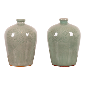 A Pair of Chinese Celadon Vases