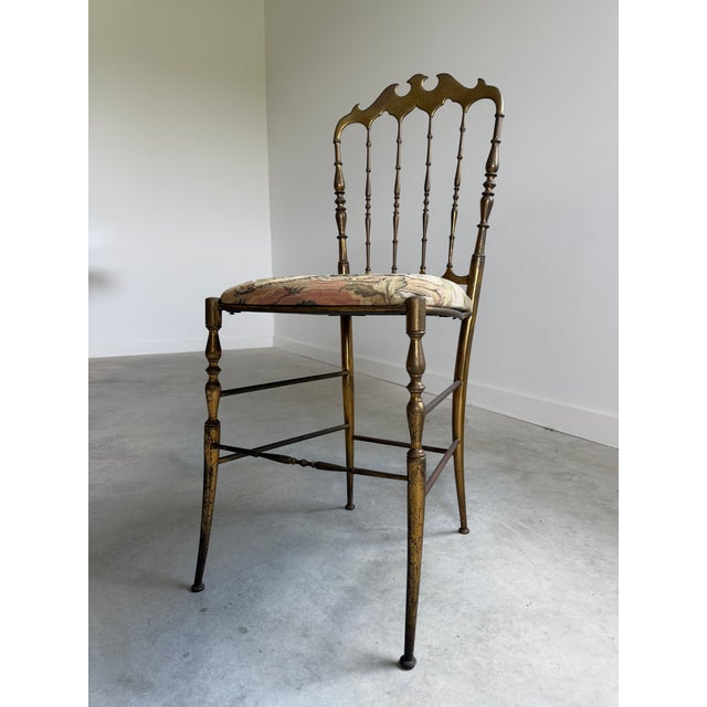 Brass Brass Chiavari Chairs, Italy, 1960s, Fratelli Levaggi/Guiseppe Gaetano Descalzi For Sale - Image 8 of 11