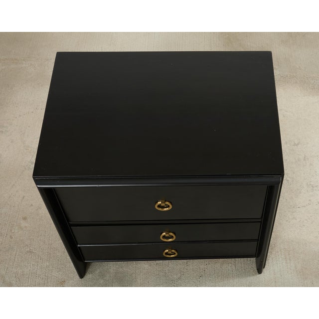 Mid 20th Century Pair of Paul Frankl for John Stuart Lacquered Nightstands For Sale - Image 5 of 12