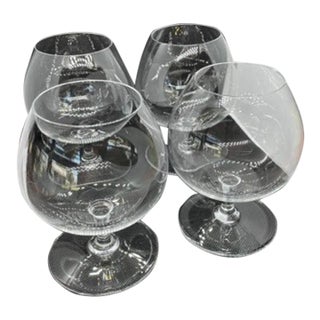 Late 20th Century Baccarat Medium Brandy Snifters- Set of 4 For Sale