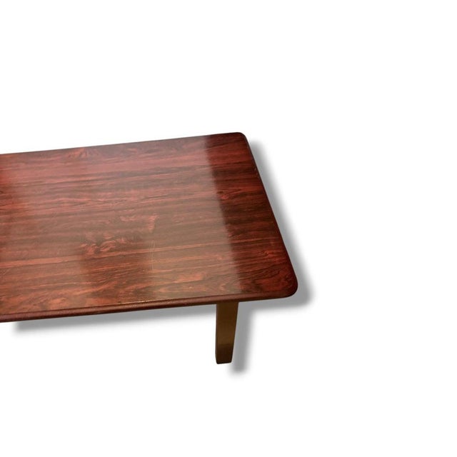 Wood Coffee Table in Rosewood Veneer, 1970s For Sale - Image 7 of 9