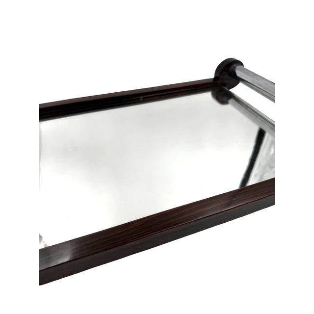 Art Deco Wooden Mirrored Tray, France, 1930s For Sale - Image 9 of 11