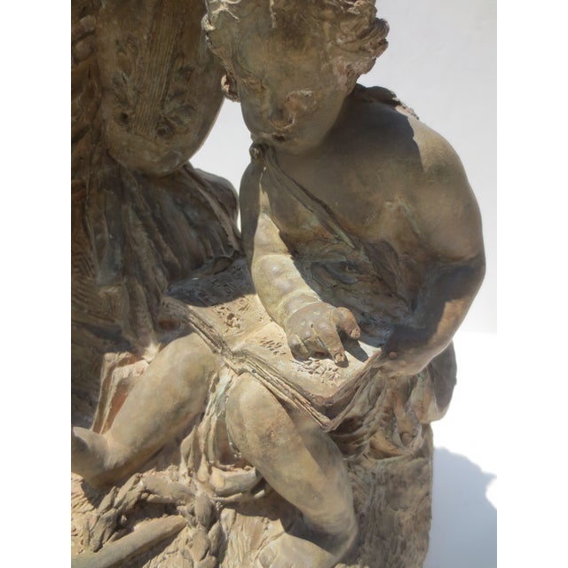Terra Cotta Allogory Fernand Cian Paris Circa 1930s For Sale - Image 16 of 17