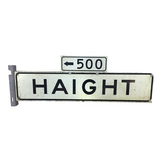 1970s Haight Street 500 Block Metal Sign For Sale