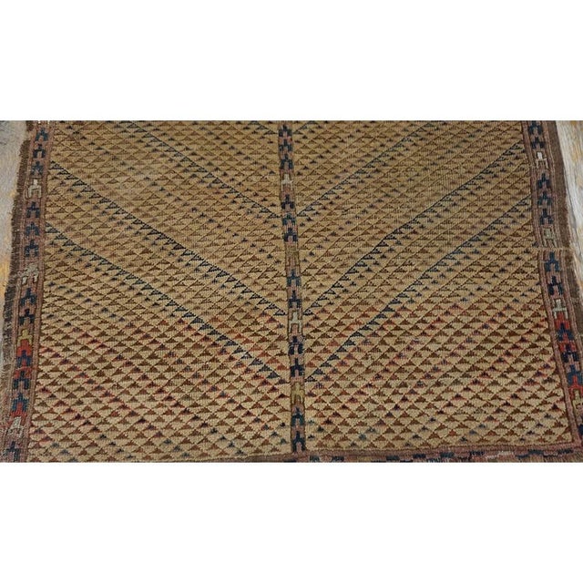 Brown 19th Century Central Asian Brown Turkmenistan Ersari Beshir Islamic Prayer Rug For Sale - Image 8 of 9