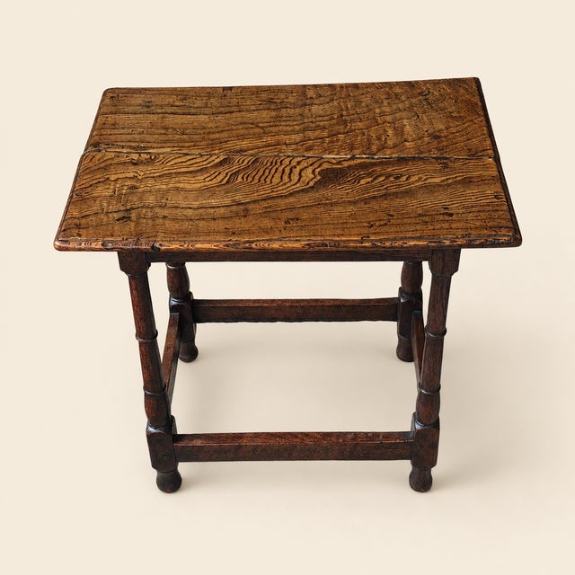 Late 17th–Early 18th Century English Oak Tavern Table With Single-Plank Top For Sale - Image 4 of 6