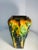 1970s Vintage England Majolica Grape and Vine Rectangular Tall Vase #Ac-114 For Sale In Miami - Image 6 of 12