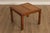 High Quality American Made Vintage Brass-Bound Oak Square Top Side Table