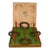 Box Sz: 19"Sq x 2 3/4"D w/ 5 red wooden pegs Sz: 7"L w/ 4 hemp rings Sz: 8"D Classic game of rope quoits or Deck quoits as...