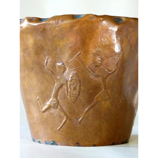 Mid-Century Modern Mid-Century Italian Copper Vase from Bragalini, 1950s For Sale - Image 3 of 6