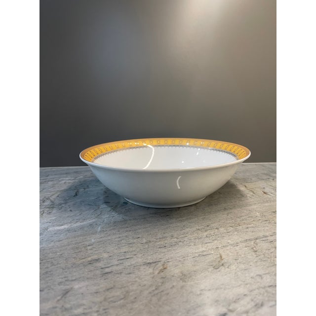 Casati Fine Porcelain Bavaria Design - Elegant Casati serving bowl crafted in fine white porcelain and accented with a...