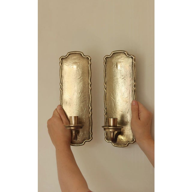 Mid-Century Modern Mid-Century Swedish Brass Sconces from Scandia, Set of 2 For Sale - Image 3 of 14