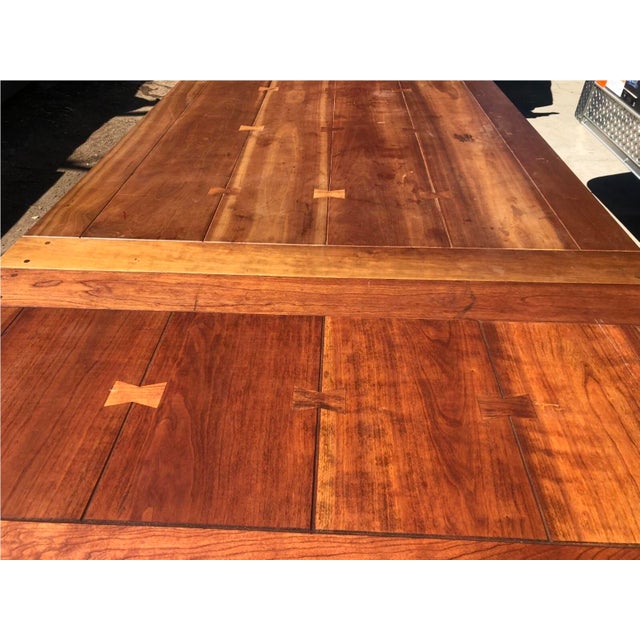 Mission 1990s Authentic Stickley Mission Cherry & Oak Extension Dining Table For Sale - Image 3 of 5