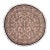1990's Pak-Persian Black/Grey Wool Round Rug- 7'11'' X 8'0'' For Sale