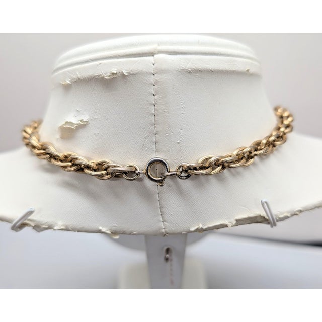 Vintage 1960s Signed Napier Goldtone "Peach" Moonglow Drops Necklace For Sale - Image 10 of 11