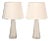 White Doublecoated Glass Table Lamps by Carl Fagerlund for Orrefors, 1950s, Set of 2 For Sale