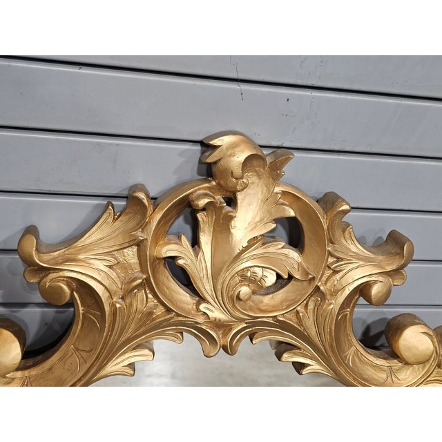 Late 20th Century Gorgeous Designer Roccoco Style Gold Gilt Wood Framed Mirror For Sale In Cleveland - Image 6 of 13
