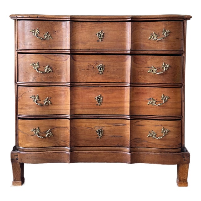 18th C Swedish Chest of Drawers, Brass Hardware For Sale